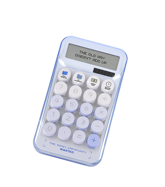 Blue calculator visual